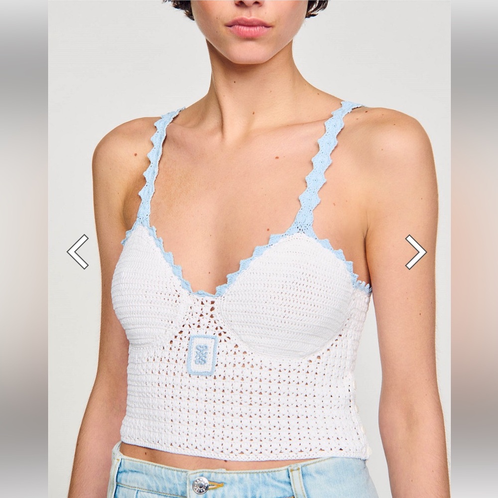 NWT Sandro Victoire Crochet Top